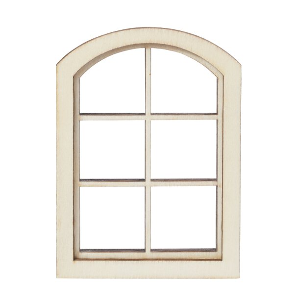 Holzfenster mit Rahmen und Sprossen 75 x 100 mm