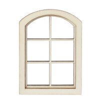 Holzfenster mit Rahmen und Sprossen 75 x 100 mm