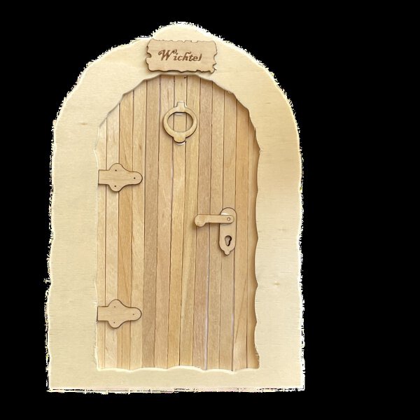 DIY Wichteltür Bausatz "Burg"  110 x 165 mm