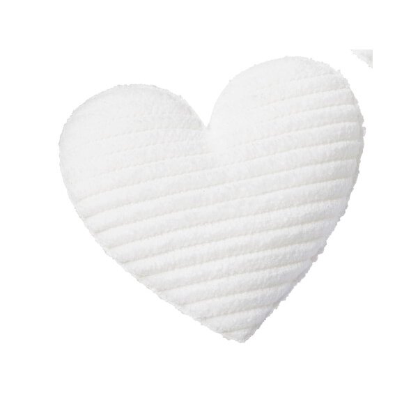 Stoff-Herz  weiß 60 mm