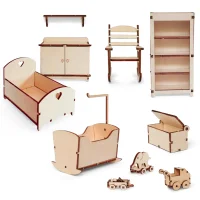 Möbel / Baukastenset - Babyzimmer (Nursery)